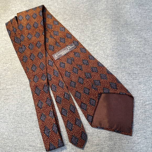 Christian Dior Cravate Tie 100% Imported Silk In Great Condition - Picture 7 of 11